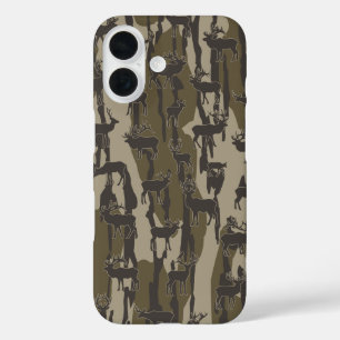 Coque Pour iPhone 16 Bottomland Camo Deer Chasse Motif de cerfs