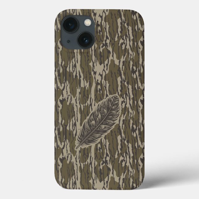 Coques Case-Mate iPhone Bottomland Camo Turquie Plume (Verso)