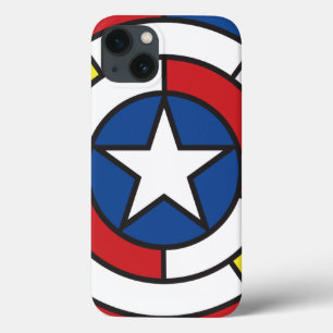 Coques Pour iPhone Bouclier abstrait de Captain America De Stijl