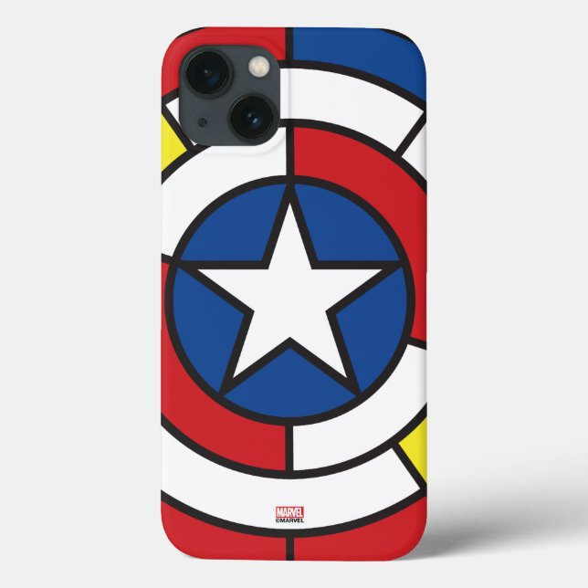 Coques Case-Mate iPhone Bouclier abstrait de Captain America De Stijl (Verso)