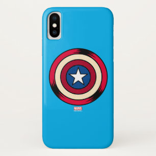 Coque iPhone X Bouclier Demi-Teinte Captain America