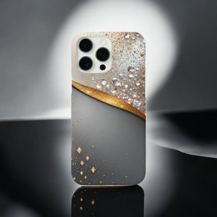 Coques iPhone 16 Pro Max Bouclier d'étincelles noir et or