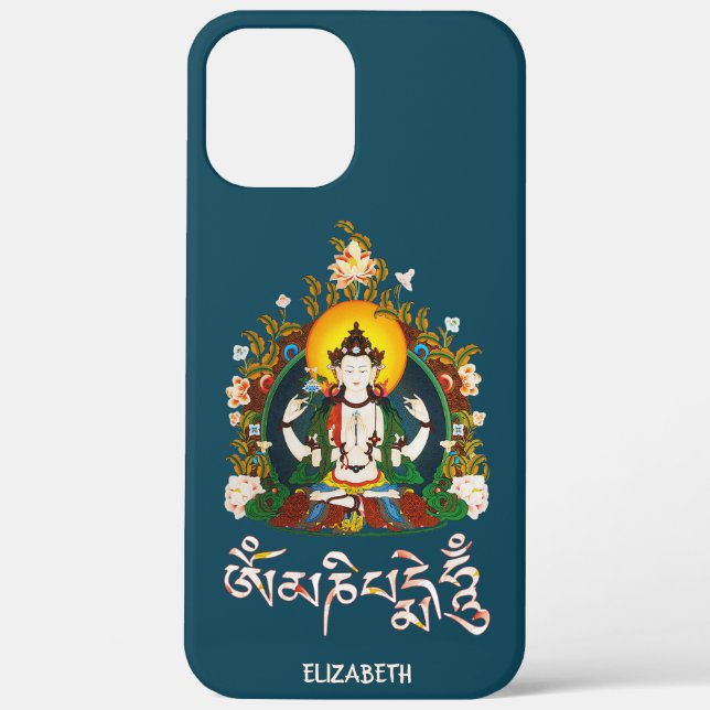 Coques Case-Mate iPhone Bouddha Amitabha Om Mani Padme Hum Tibétain Design (Verso)
