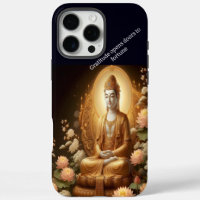 Bouddha au milieu de fleurs de lotus.