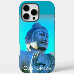 Coques iPhone 16 Pro Max bouddha bleu