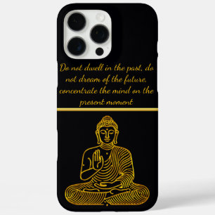 Coques iPhone 16 Pro Max Bouddha d'or en Pose de Calme