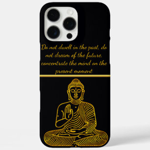 Coques iPhone 16 Pro Max Bouddha d'or en Pose de Calme