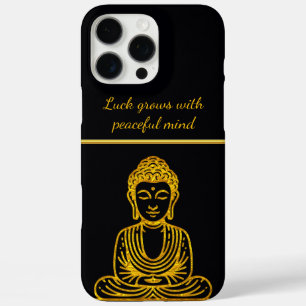 Coques iPhone 16 Pro Max Bouddha d'or en position pacifique