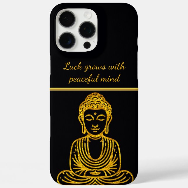 Coques Case-Mate iPhone Bouddha d'or en position pacifique (Verso)