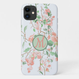 Case-Mate iPhone Case Bougainvilliers rose Floral Monogramme Aquarelle
