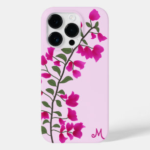 Coque Pour iPhone 14 Pro Bougainvilliers rose Fuchsia