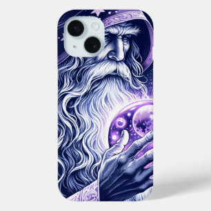 Coque Pour iPhone 15 Boule de cristal de l'espace céleste violet pour l