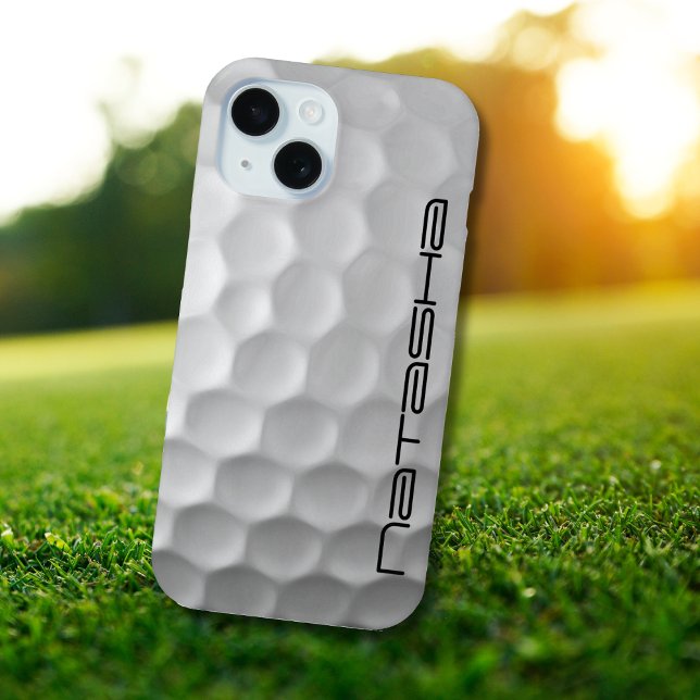 Coques Case-Mate iPhone Boule de golf avec texte personnalisé (Créateur téléchargé)