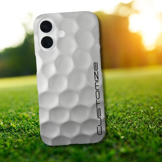 Coques Case-Mate iPhone Boule de golf avec texte personnalisé (Créateur téléchargé)
