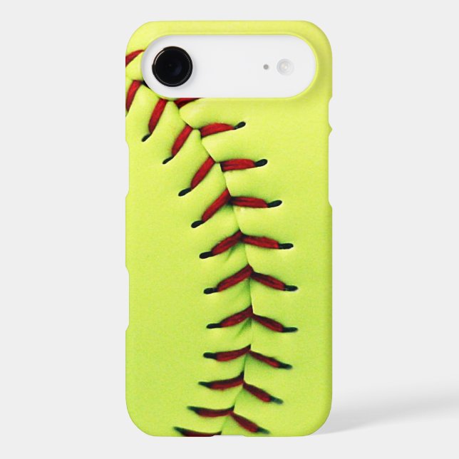 Coques Case-Mate iPhone Boule jaune du base-ball (Verso)