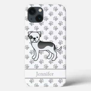 Case-Mate iPhone Case Bouledogue américain pie noir Cartoon Chien & Nom
