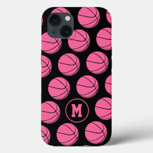Case-Mate iPhone Case boules de basket rose girly motif monogrammed