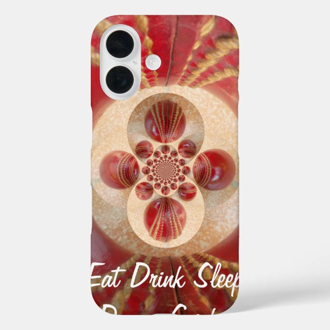 Coques Case-Mate iPhone Boules de cricket rouge Art Abstrait Design d'impr (Verso)