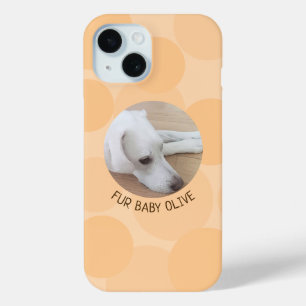 Coque Pour iPhone 15 Boules de pêche mignonne Design Tour de chien phot