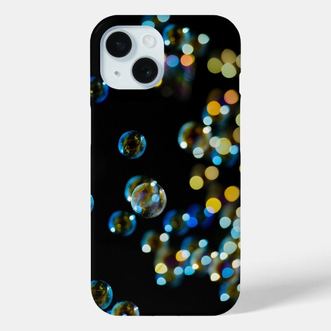 Coques Case-Mate iPhone Boules de savon Bokeh on Black (Verso)