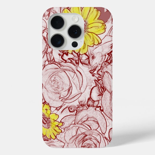 Coques Case-Mate iPhone Bouquet bordé de Terra Cotta (Verso)