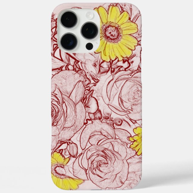 Coques Case-Mate iPhone Bouquet bordé de Terra Cotta (Verso)