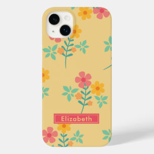 Coque Pour iPhone 14 Plus Bouquet Daisy Retro en Jaune