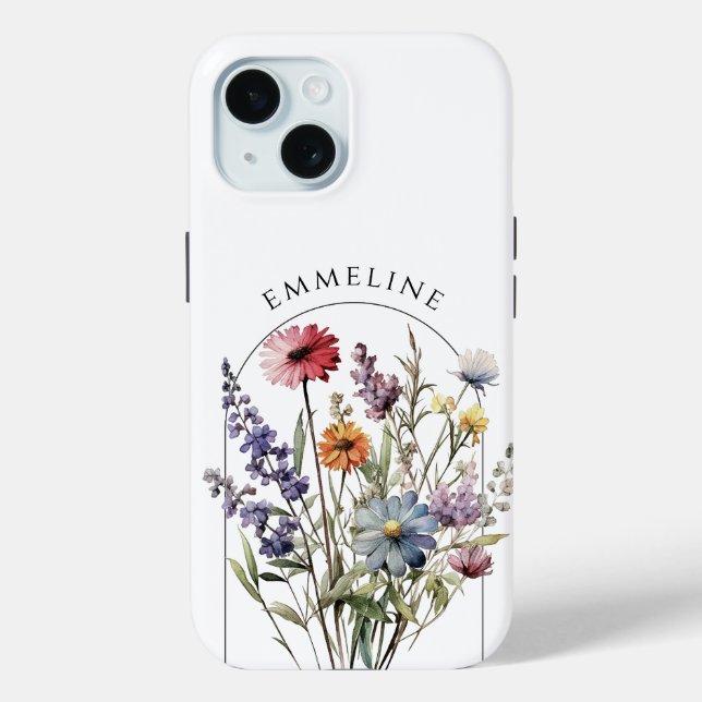 Coques Case-Mate iPhone Bouquet de Fleur sauvage floral personnalisé Whims (Verso)