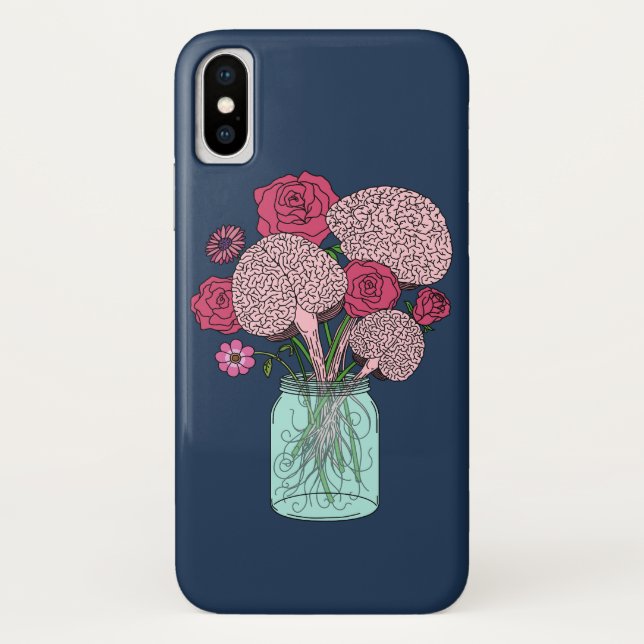 Coques Case-Mate iPhone Bouquet de fleurs cérébrales (Dos)