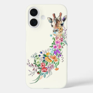 Coque Pour iPhone 16 Bouquet de fleurs Giraffe