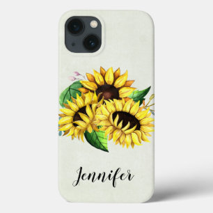 Case-Mate iPhone Case Bouquet de tournesol jaune en aquarelle