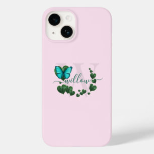 Coque Pour iPhone 14 Bouquet Feuille en forme de coeur