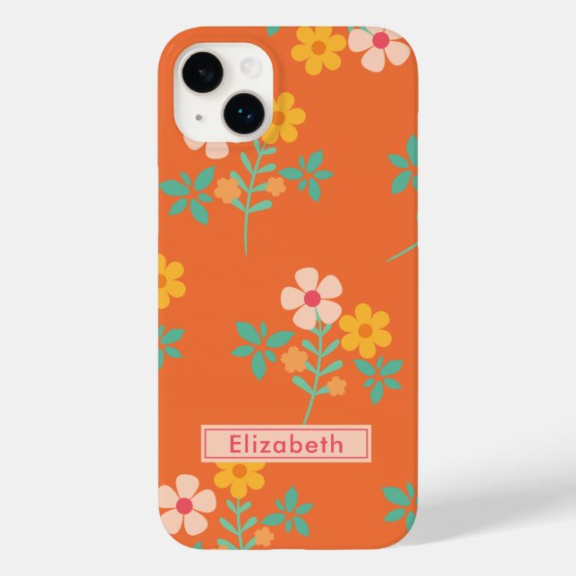 Coques Case-Mate iPhone Bouquet Retro Orange Daisy (Verso)