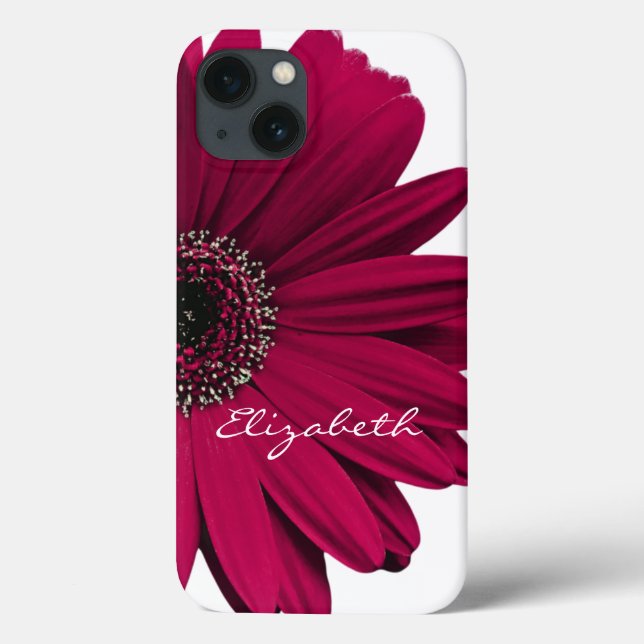 Coques Case-Mate iPhone Bourgogne Gerber Gerbera Daisy Personnalisé (Verso)