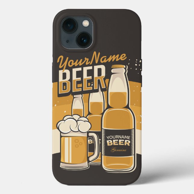 Coques Case-Mate iPhone Bouteille de bière personnalisée Barre de brassage (Verso)