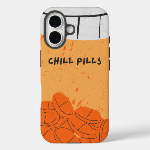 Coque Pour iPhone 16 Bouteille de médicaments 'Pilules Chill' Bonnes Vi
