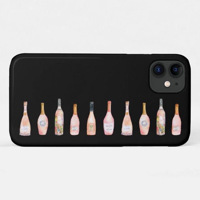 Coques Case-Mate iPhone bouteille de vin rose rosé rose bouteille d'aquare (Dos (Horizontal))