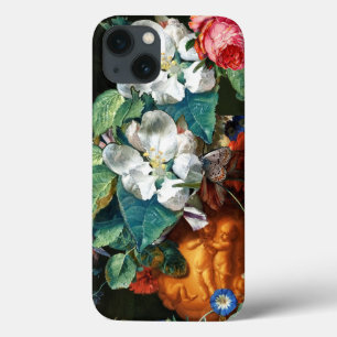 iPhone 13 Coque BOUTEILLER SUR FLEURS BLANCHES Floral