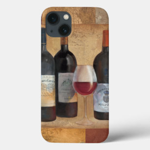iPhone 13 Case Bouteilles à vin avec verre