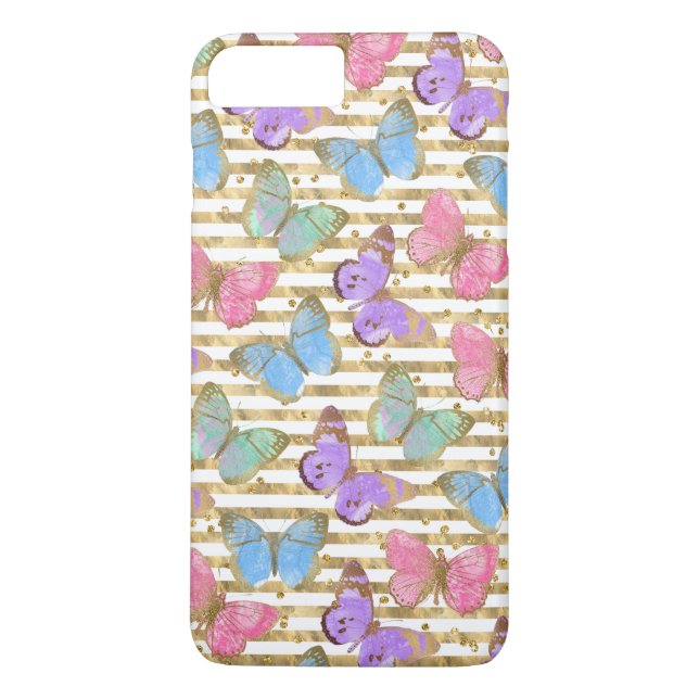 Coques Case-Mate iPhone Bouteilles d'aquarelle Parties scintillant or (Dos)
