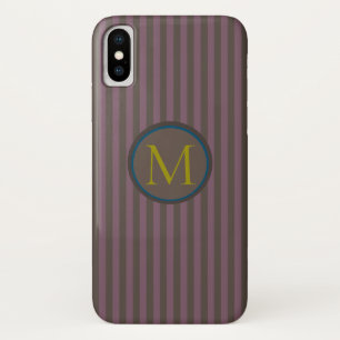 Coque iPhone X Boutique Stripes (Brand Options) MONOGRAM -