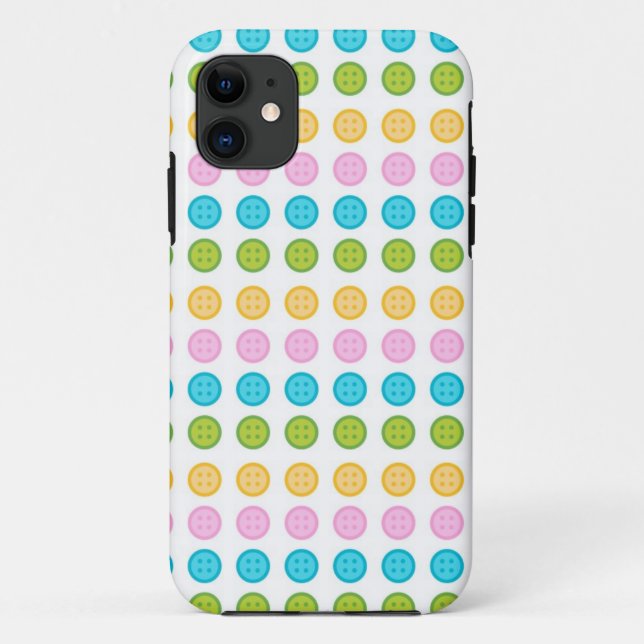 Coques Case-Mate iPhone Bouton bleu rose jaune motif accessoires tendance (Dos)