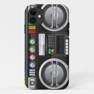 Etui iPhone Case-Mate boutons arc-en-ciel rétro boombox ghetto master