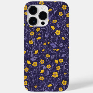 Coque Pour Pour iPhone 14 Pro Max Boutons jaunes et violets