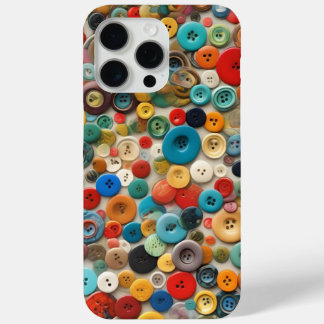 Coque iPhone 15 Pro Max Boutons vintages dans l'art numérique
