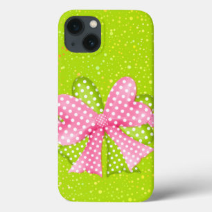 Coques Pour iPhone Bow et ruban rose et vert