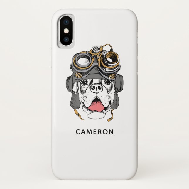 Coques Case-Mate iPhone Boxe à vapeur| Ajouter votre nom (Dos)