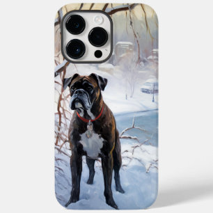 Coque Pour Pour iPhone 14 Pro Max Boxe Laisser Neige Noël