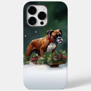 Coque Pour Pour iPhone 14 Pro Max Boxe neige de Noël hiver