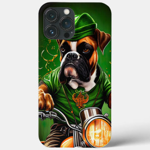 Case-Mate iPhone Case Boxer Chien Conduite Vélo St. Patrick's Day